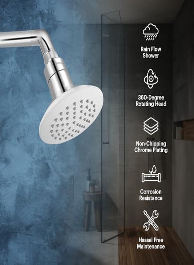 Johnson Bathrooms Johnson Ocean Round Overhead Shower without Shower Arm | ABS Material |Rotating head Overhead Shower|Single-Flow Setting |Anti-Corrosion | 1 Year Warranty (S0505CAMZ- Chrome) - Image 4